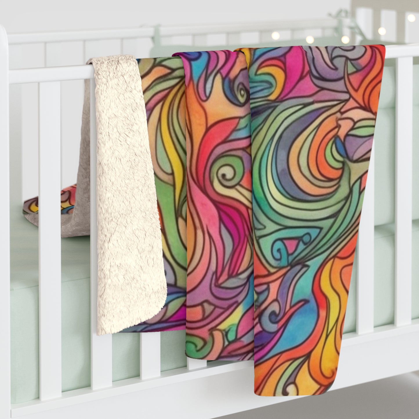 Beautiful, Cozy, Soft - Amazing Watercolor PSY12 - Sherpa Fleece Blanket