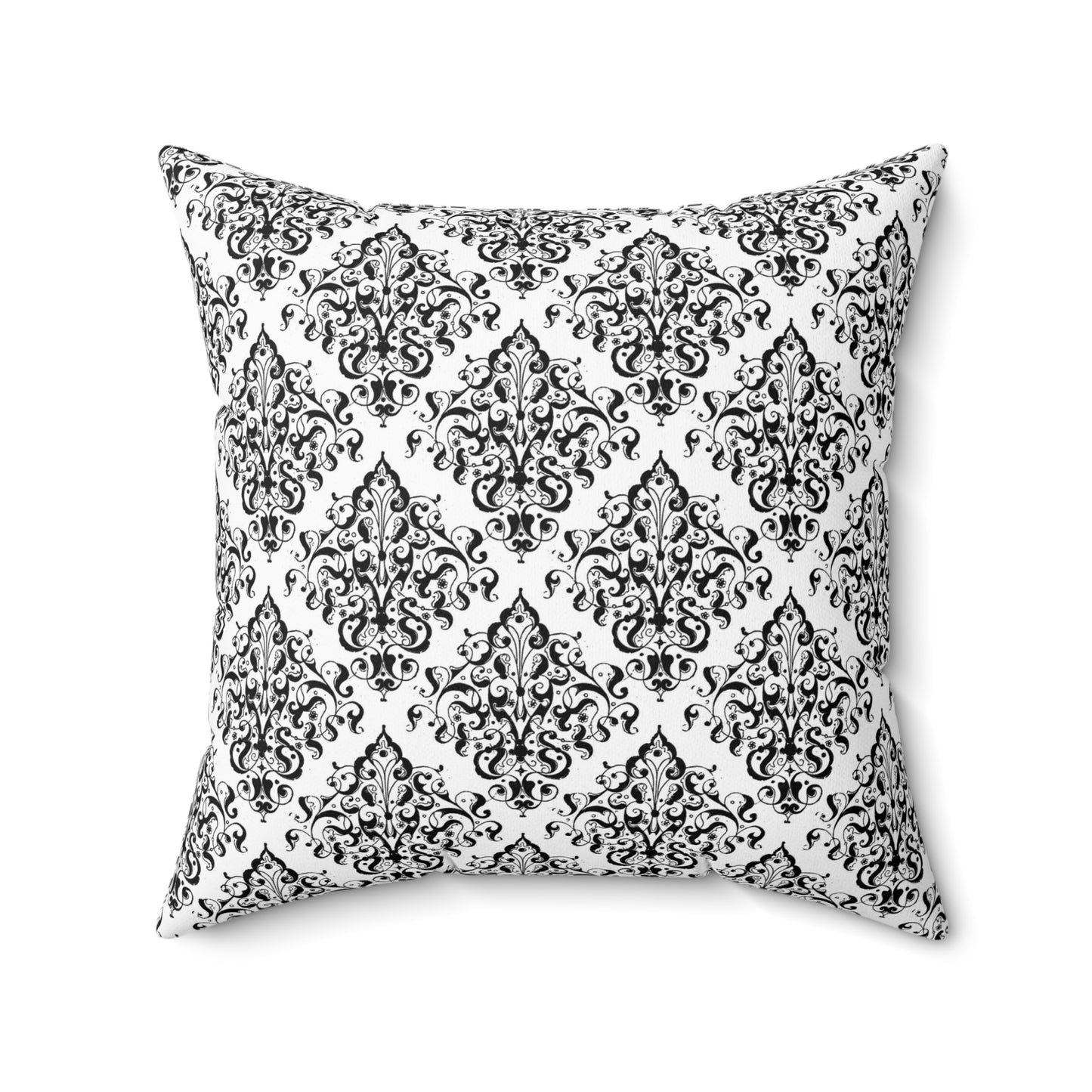 Black and White Pattern 10 - Faux Suede Square Pillow