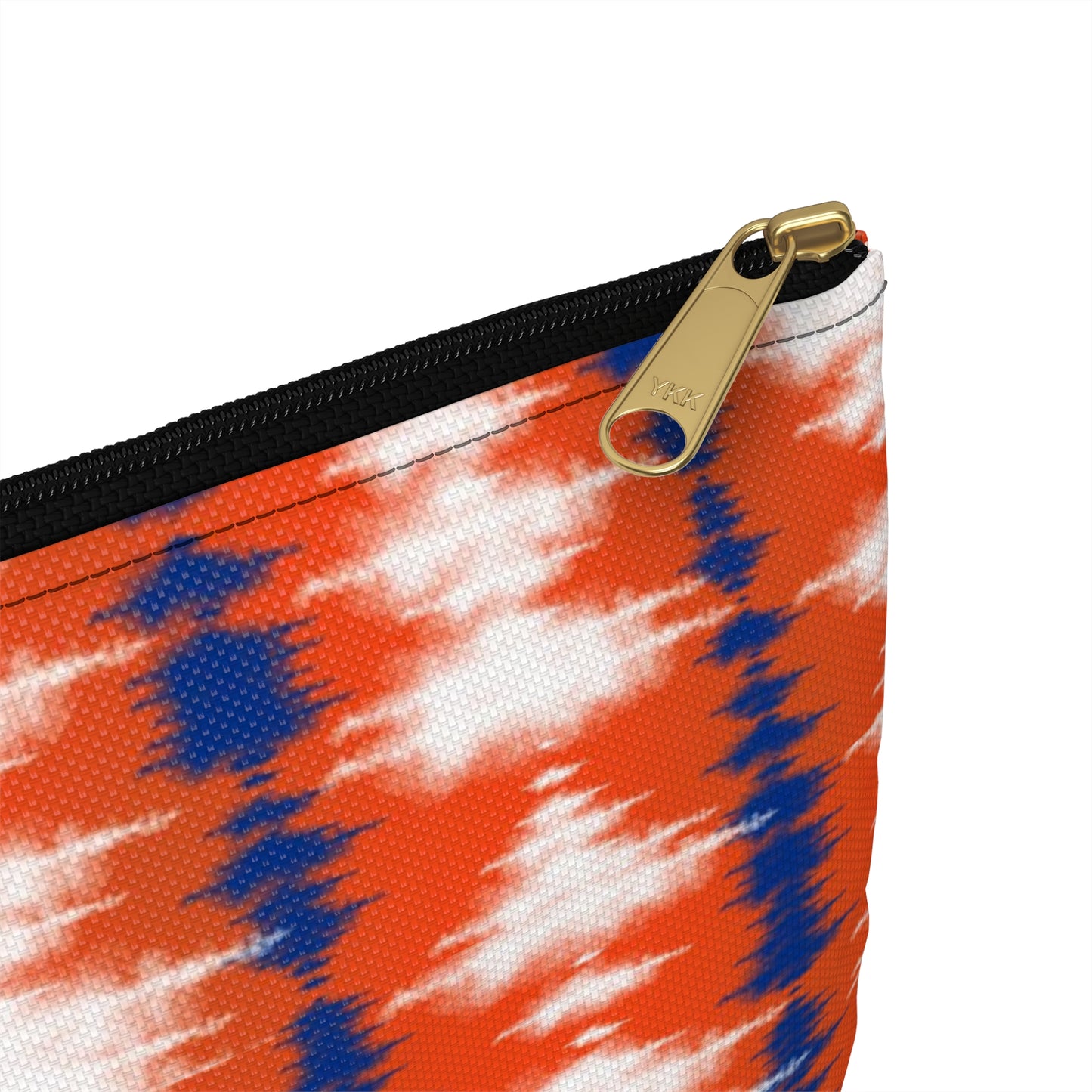 Orange and Blue Tie Dye - Accessory Pouch / Makeup Case / Travel Pouch / Pencil case / Art Case