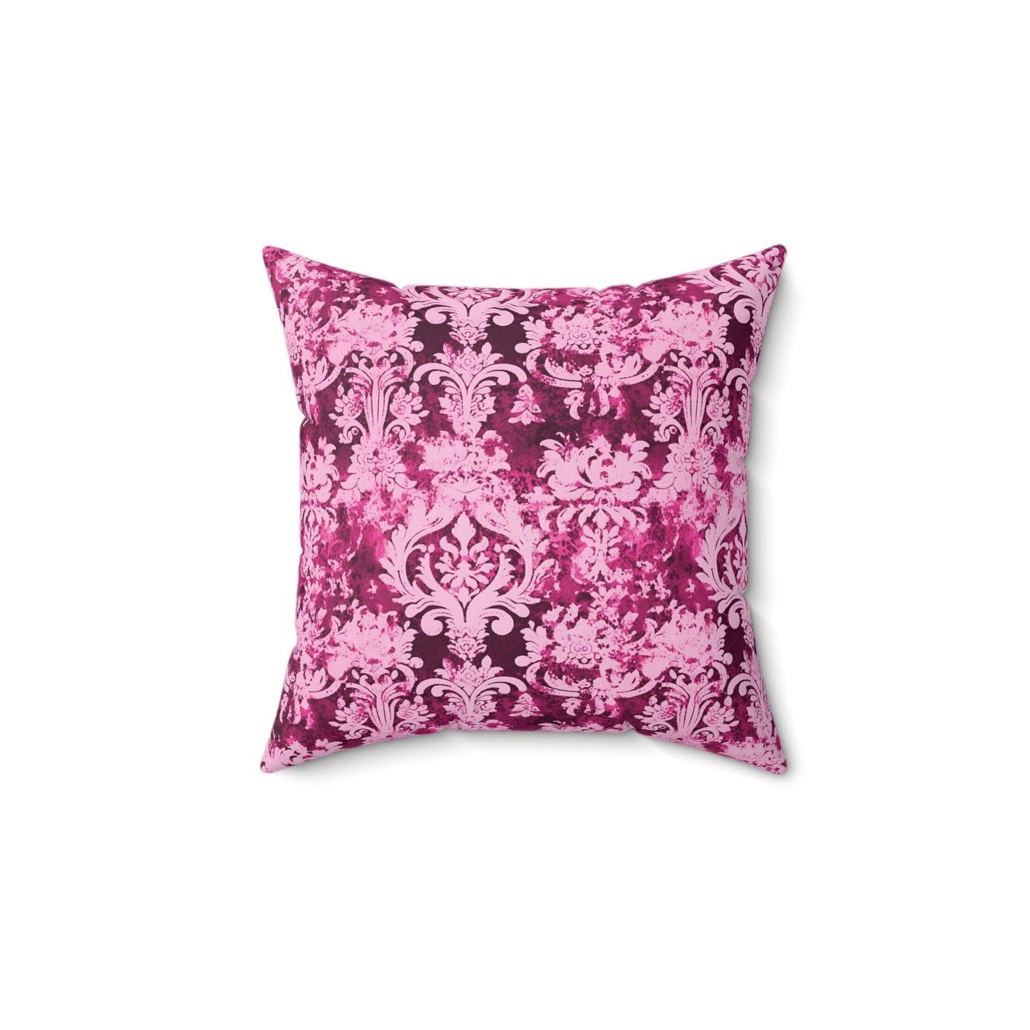 Vintage Pink Damask 38 - Beautiful, Shabby Chic, Boho, Fun -  - Faux Suede Square Pillow