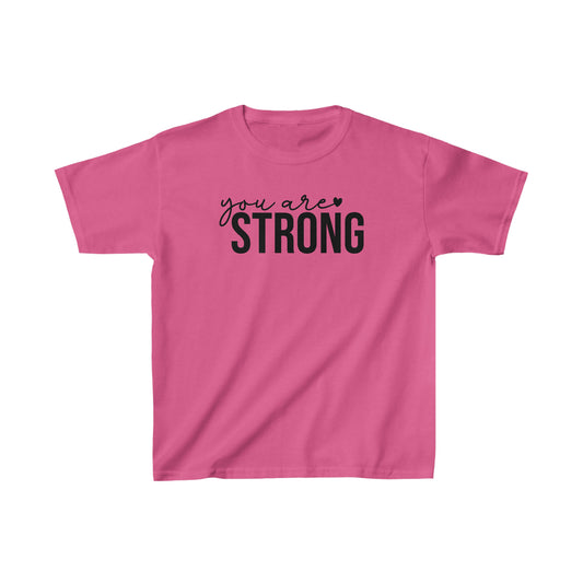 You are STRONG - Inspirational - Motivartional - Kids Heavy Cotton Tee