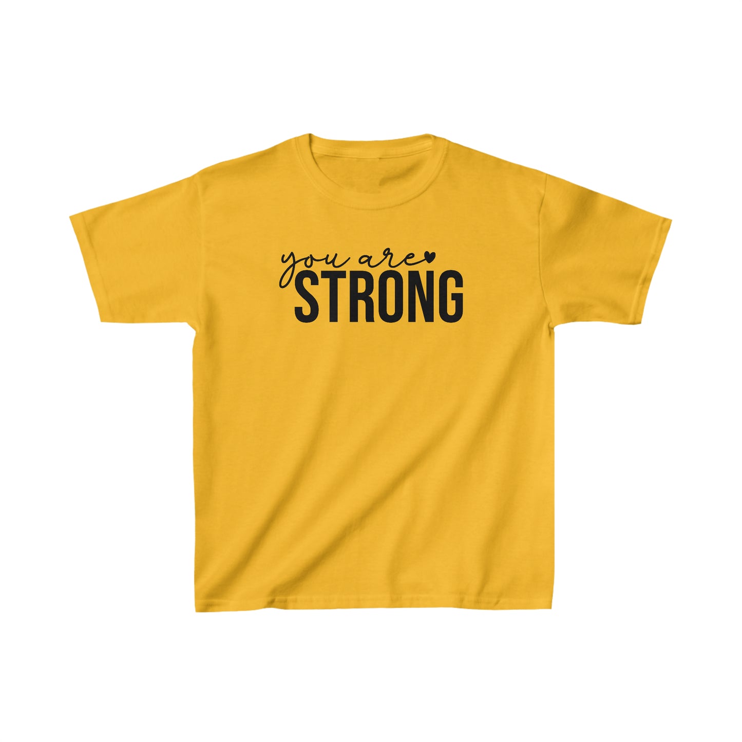 You are STRONG - Inspirational - Motivartional - Kids Heavy Cotton Tee