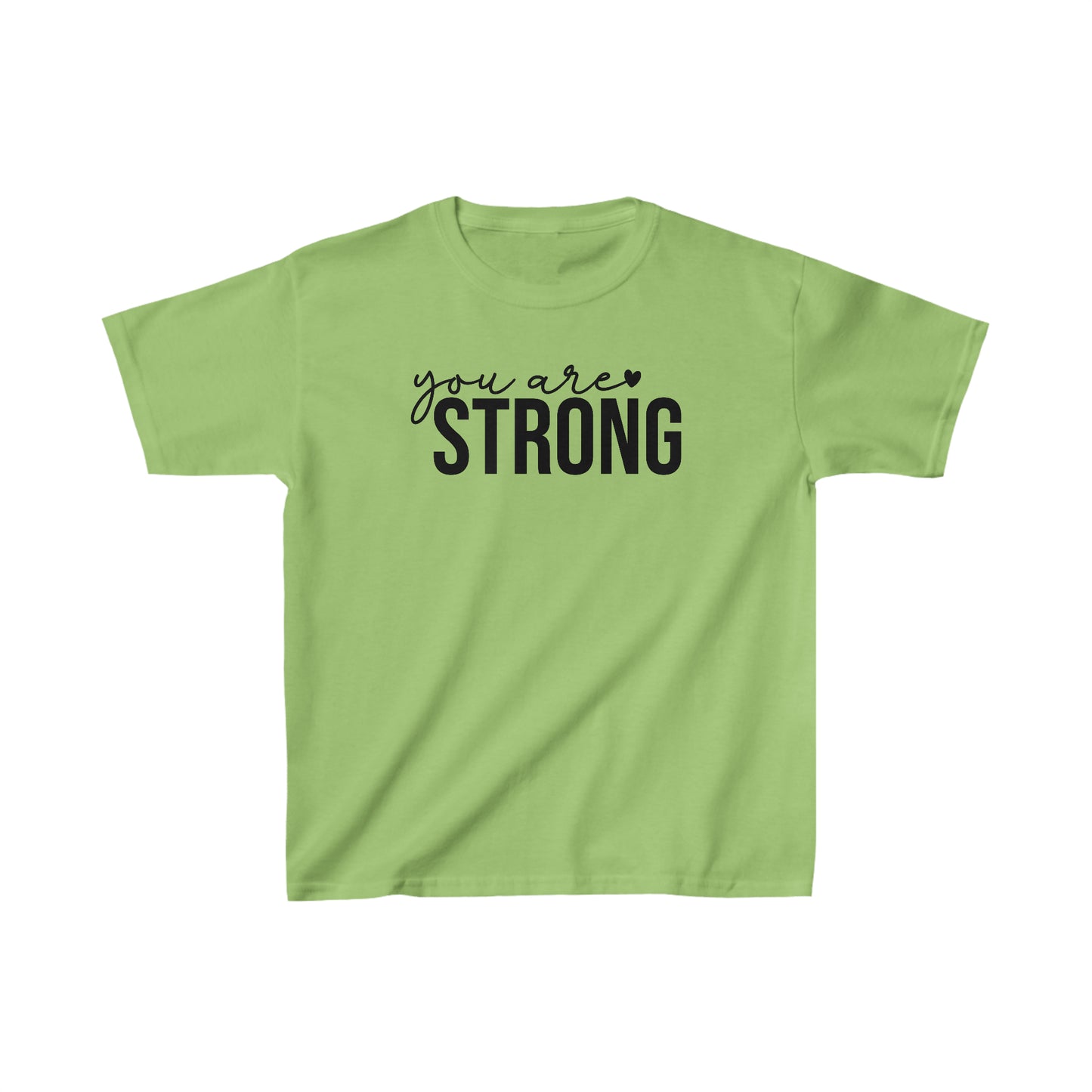 You are STRONG - Inspirational - Motivartional - Kids Heavy Cotton Tee