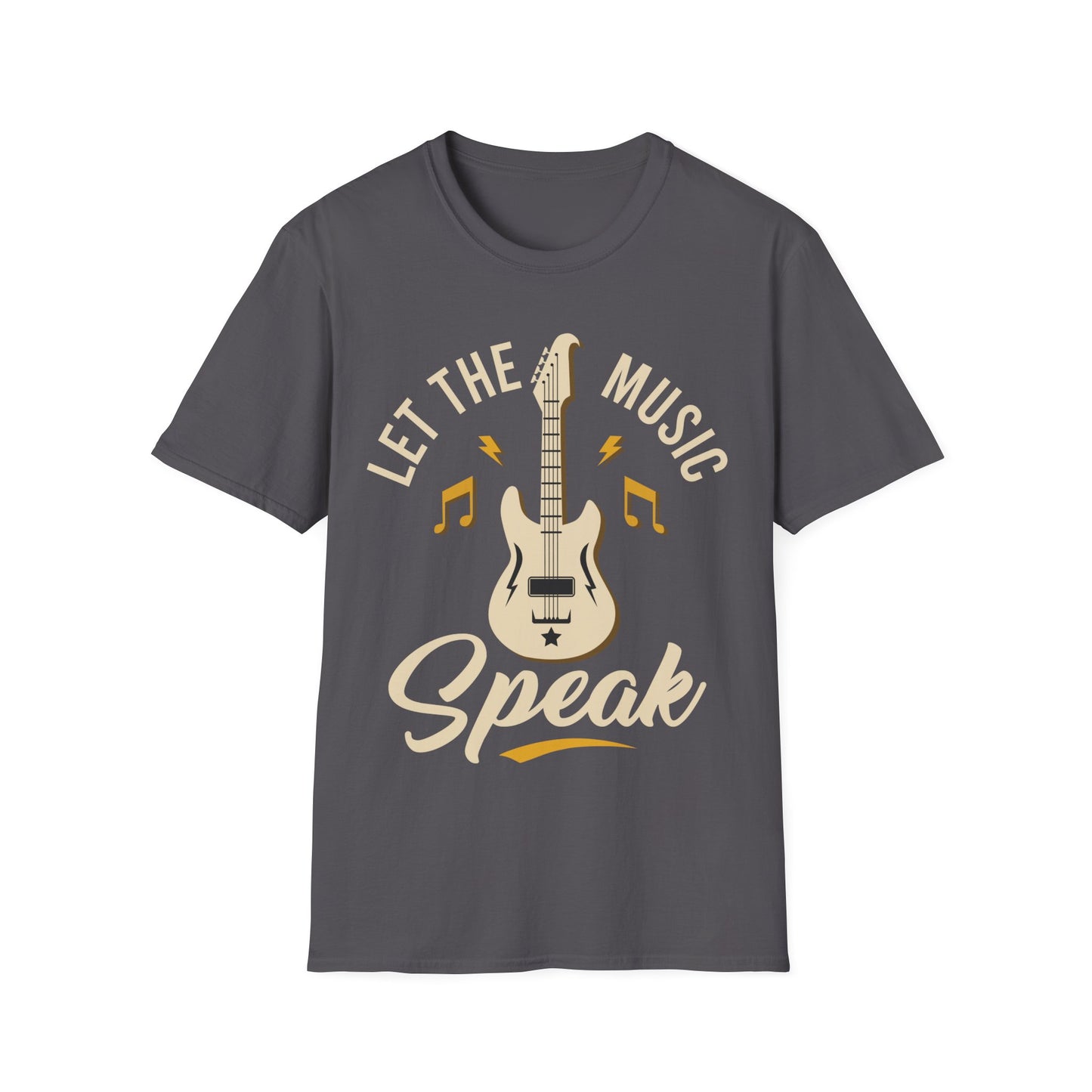 Let the Music Speak - Guitar - Unisex Softstyle T-Shirt