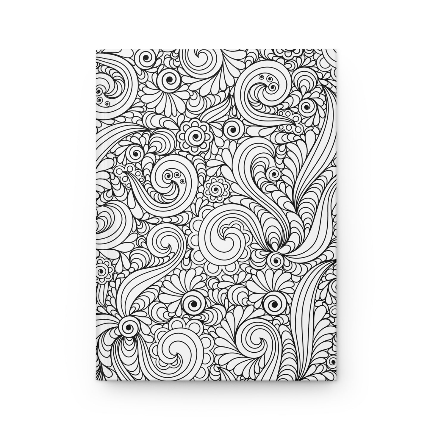 Beautiful Everyday Journaling - Self Love - Black and White Doodles - Paisley Abstract - Hardcover Journal Matte