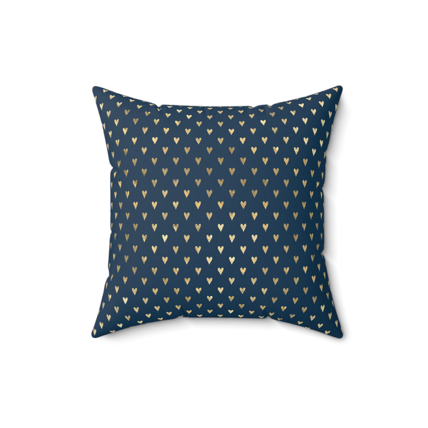 Blue and Gold Paris Pattern 2 - Faux Suede Square Pillow