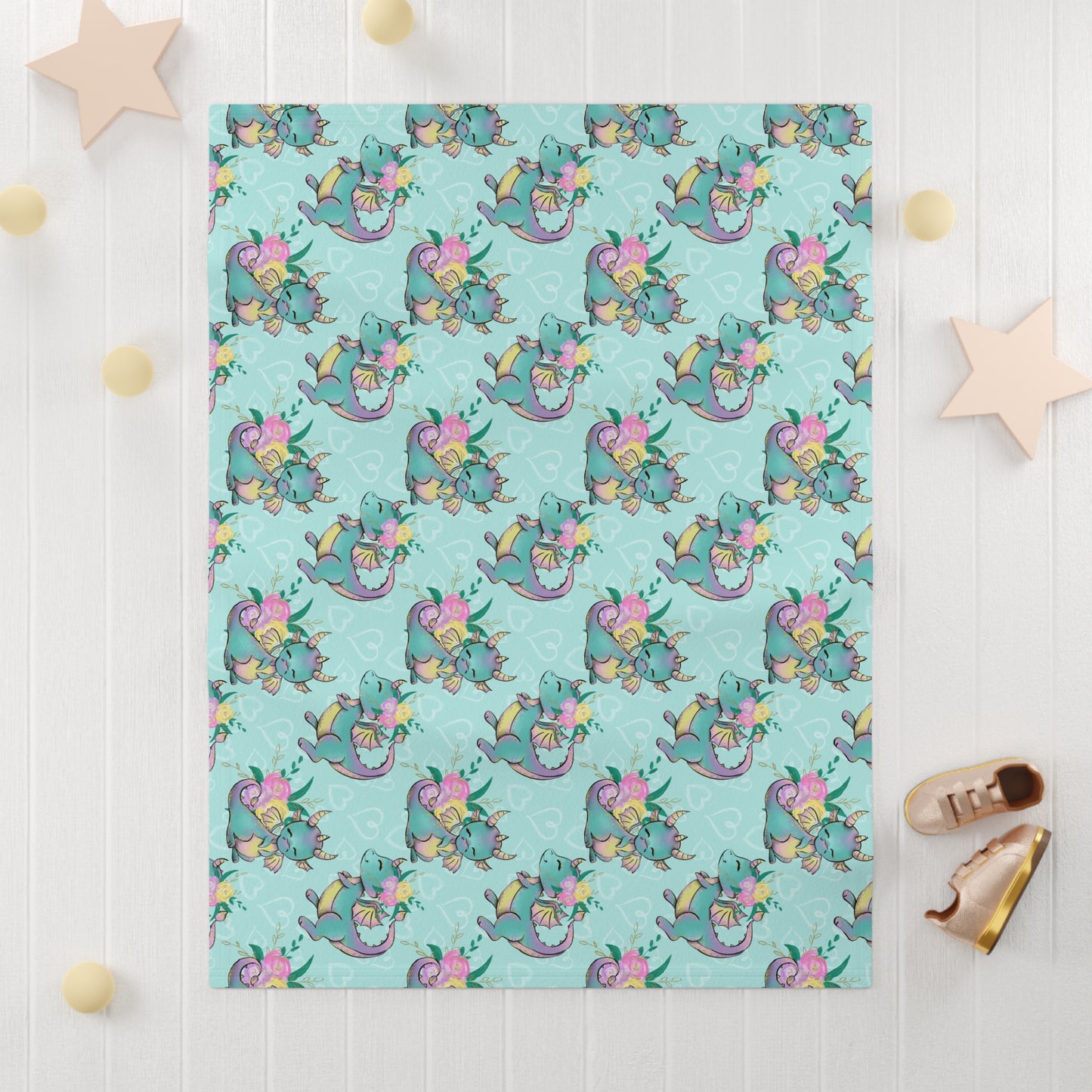Soft Fleece Baby Blanket - Dragons