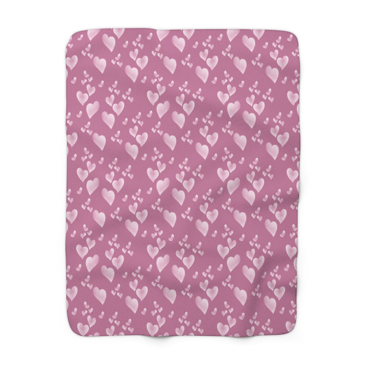 Floating Pink Hearts - Beautiful, Shabby Chic, Boho, Fun - Sherpa Fleece Blanket