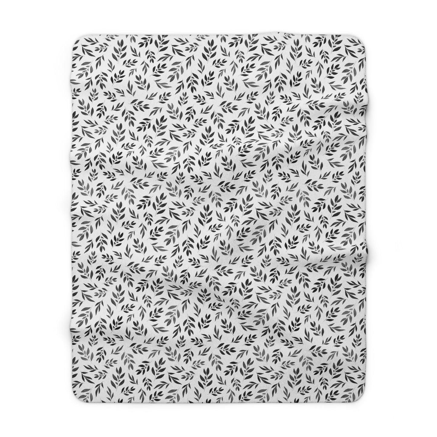 Black Watercolor 1 - Sherpa Fleece Blanket