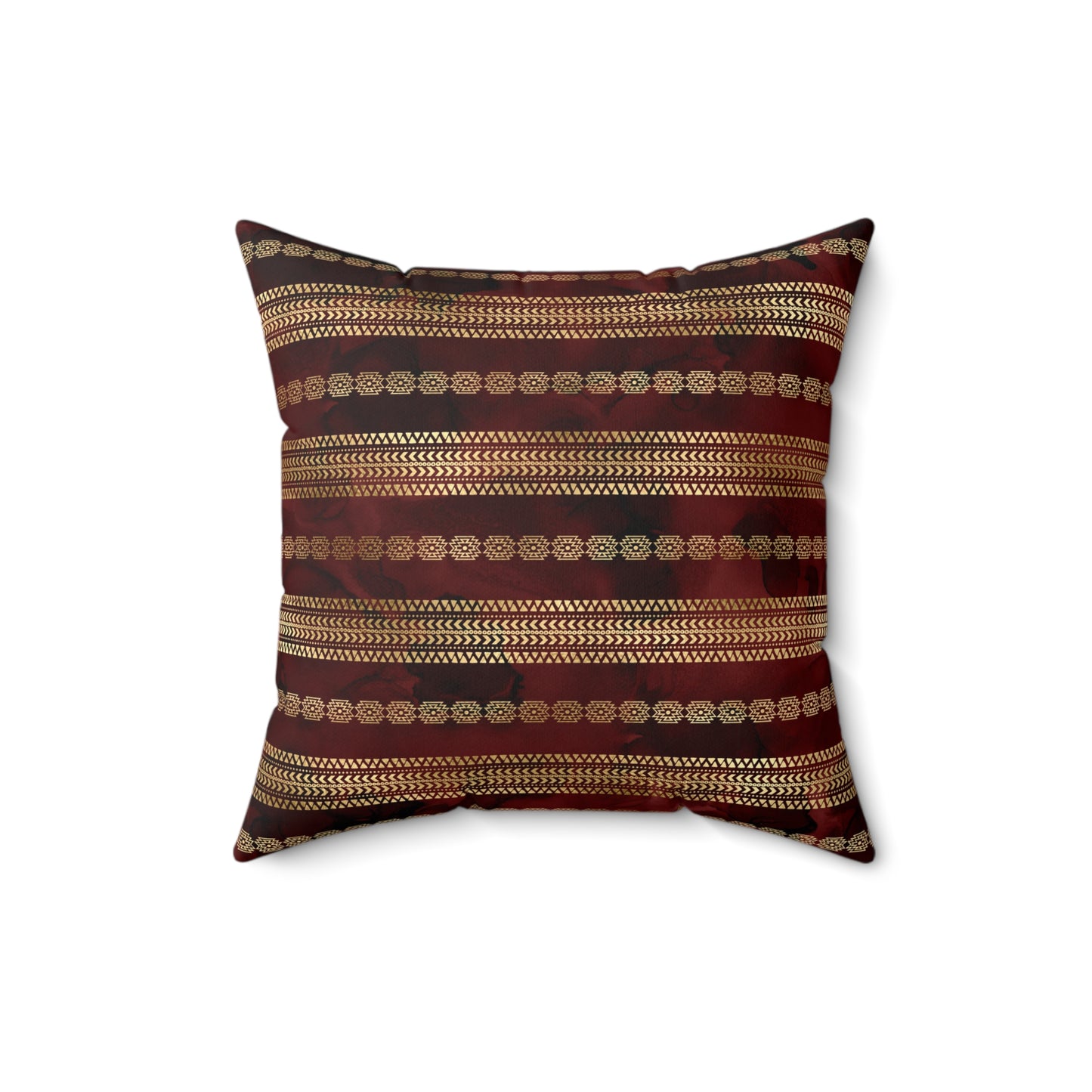 Scarlett and Gold Boho Pattern 0 - Faux Suede Square Pillow