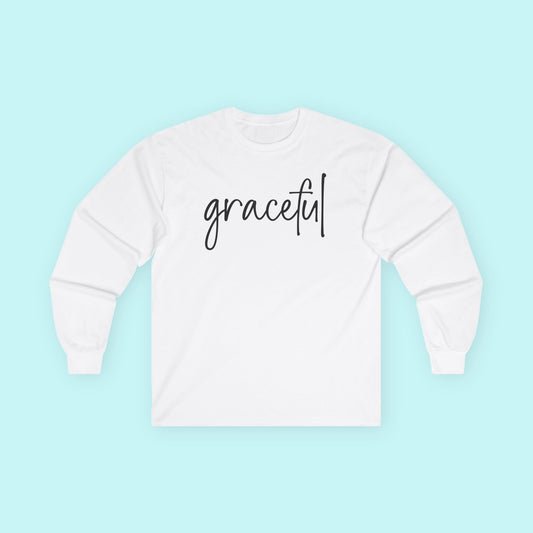 “Graceful” Healing Journey T-Shirt - Softness, Surrender & Self-Love Long Sleeve Tee