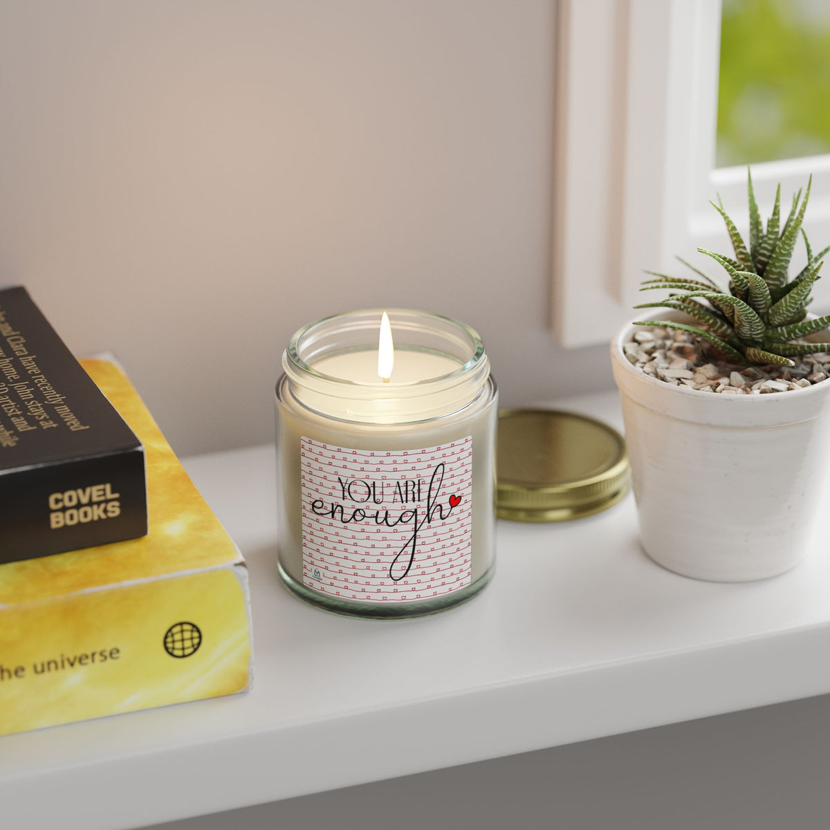 You are Enough - Motivational Scented Candle - Coconut Apricot Wax (4oz, 9oz)