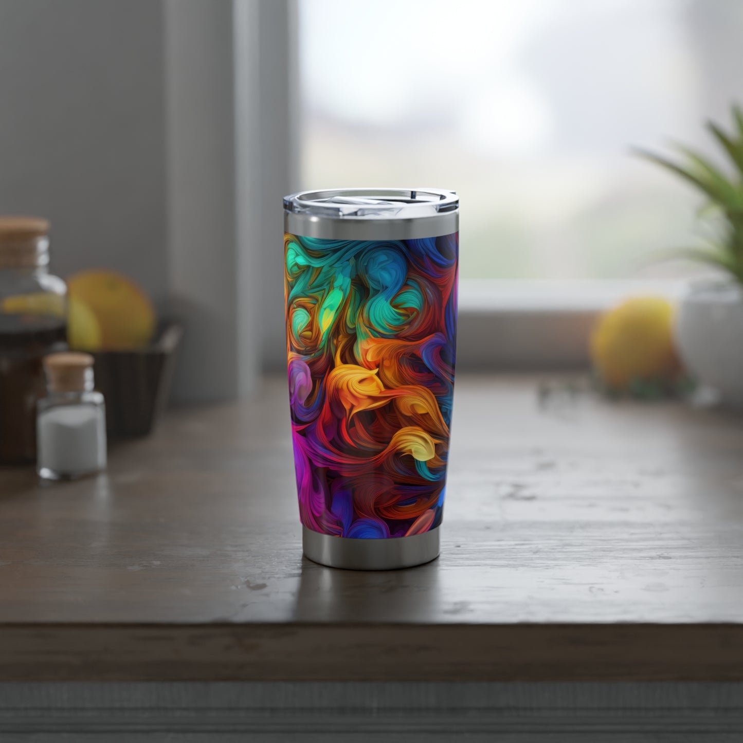 Colorful Psychedelic Kaleidoscope 1.10 - Vagabond 20oz Tumbler - Stainless Steel - Double Wall