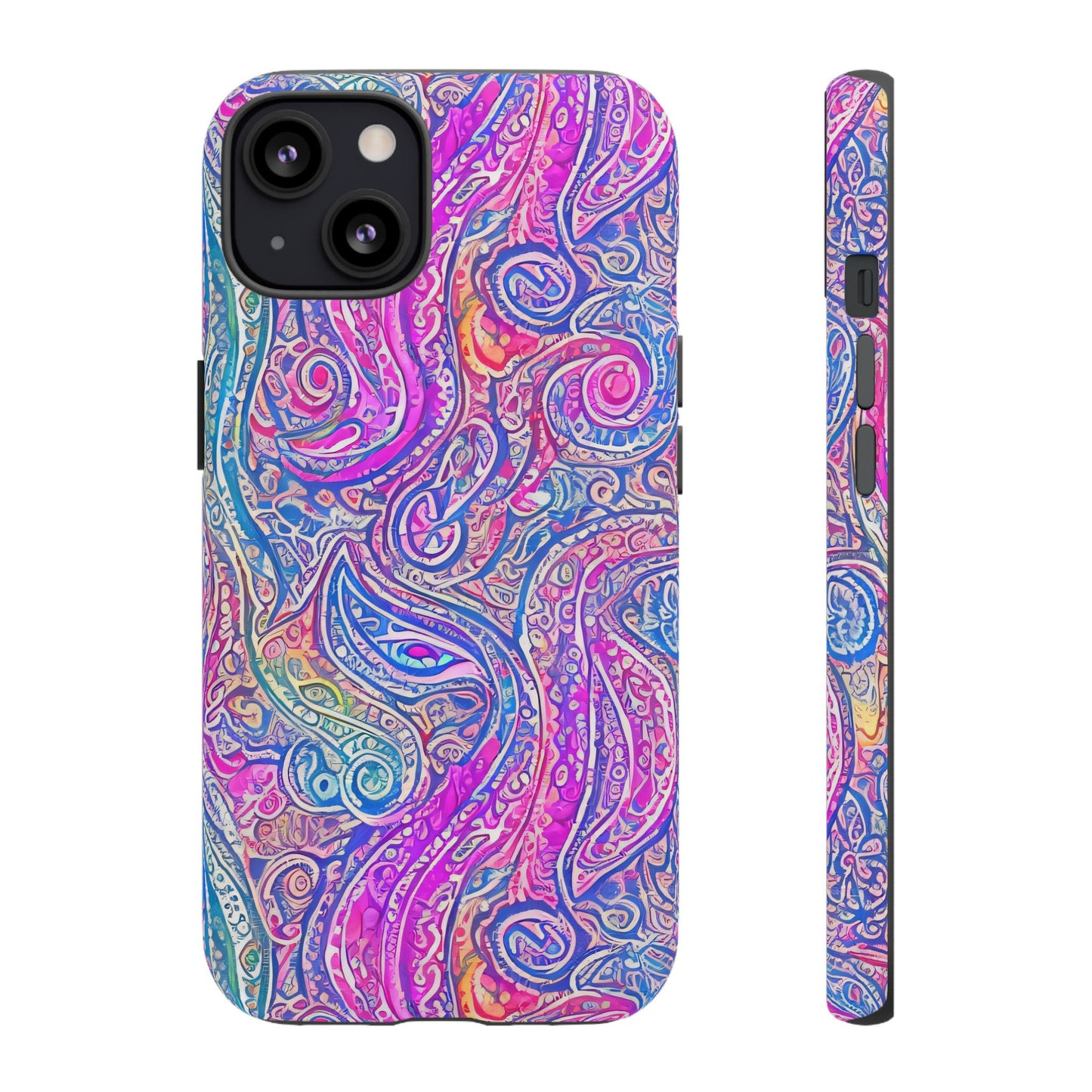 iPhone 13, iPhone 13 Mini, iPhone 13 Pro, iPhone 13 Pro Max - Abstract Swirl Purple, Blue, Orange, Green - Tough Phone Cases