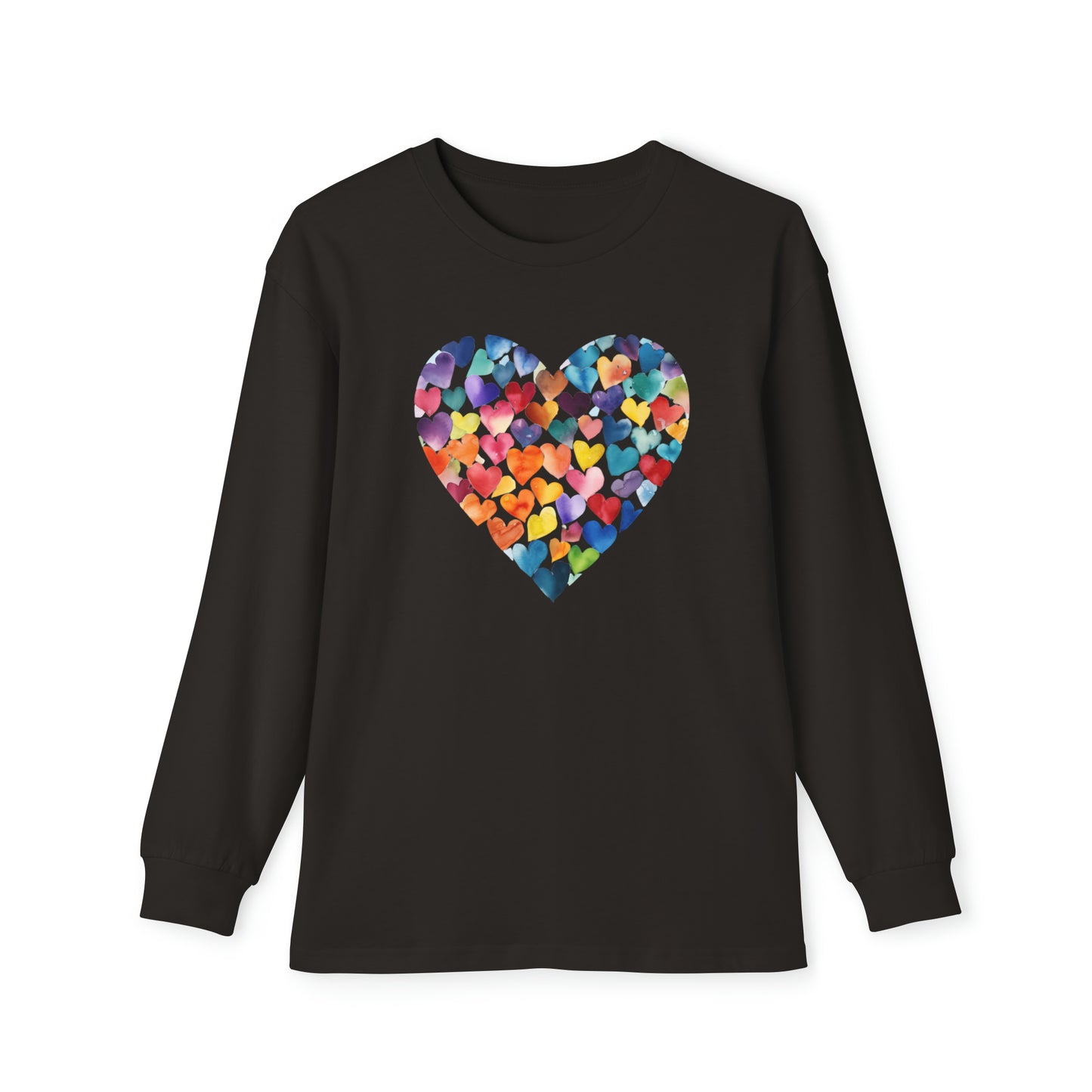Heart of Hearts - Watercolor - Rainbow - Multicolor - Youth Long Sleeve Pajama Set