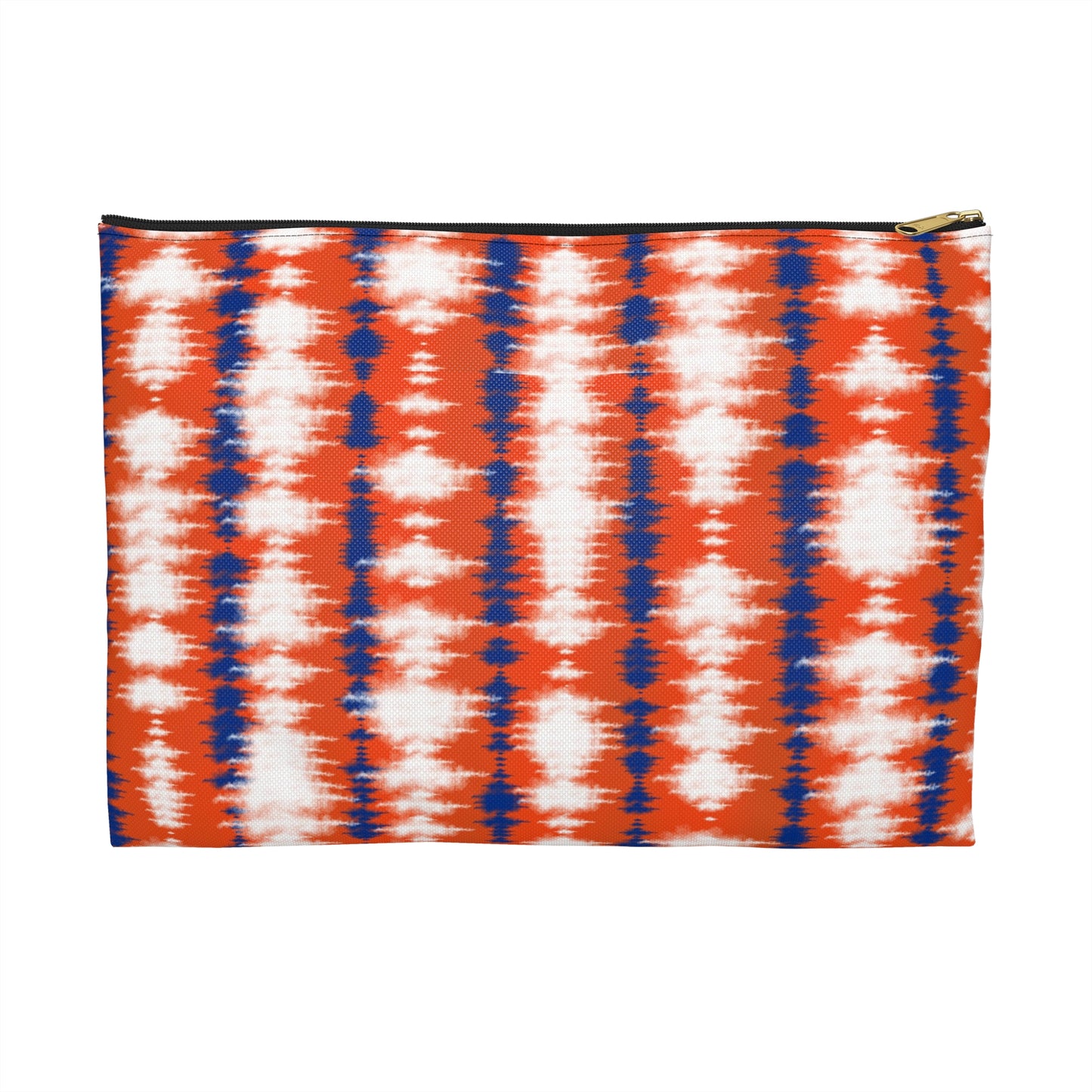 Orange and Blue Tie Dye - Accessory Pouch / Makeup Case / Travel Pouch / Pencil case / Art Case