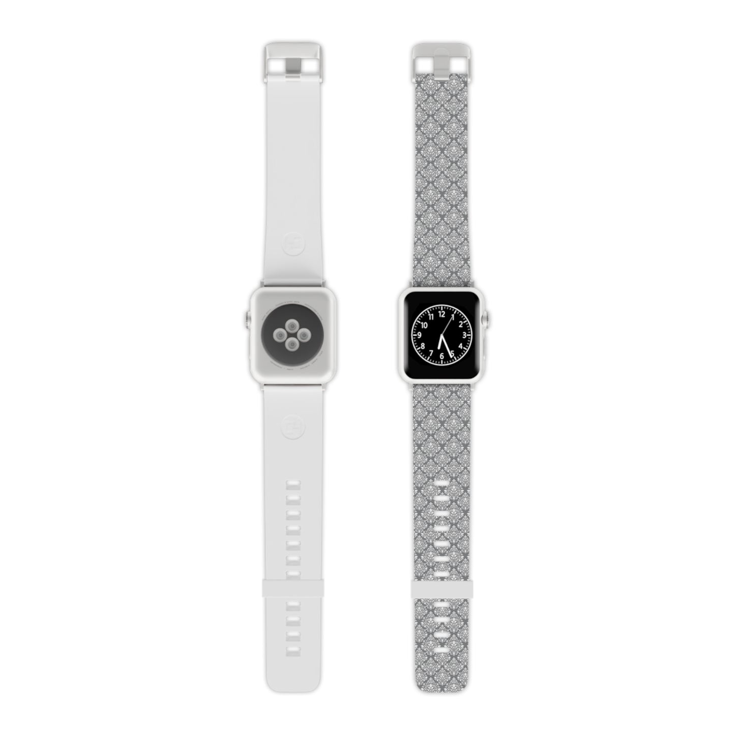 Grey and White Damask - Watch Band for Apple Watch