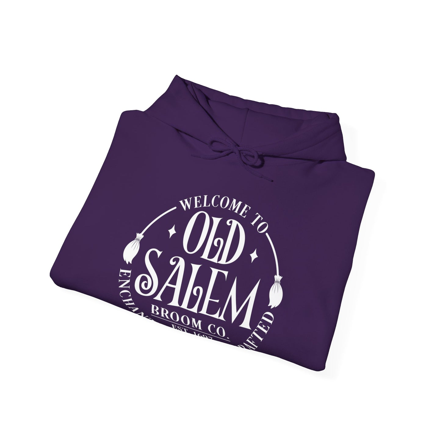 Halloween - Old Salem Broom Co - Enchanted - Handcrafted - Witches - Trick or Treat - Unisex Heavy Blend Hooded Sweatshirt