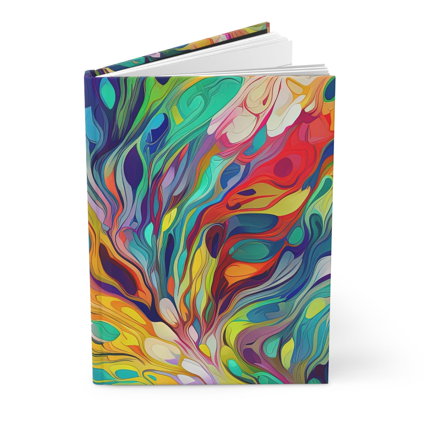Vibrant Multicolor Abstract - Hardcover Lined Journal Matte