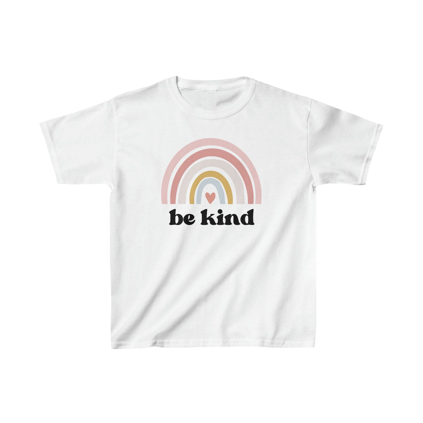 Be Kind - Mental Health Rainbow - Kids Heavy Cotton Tee