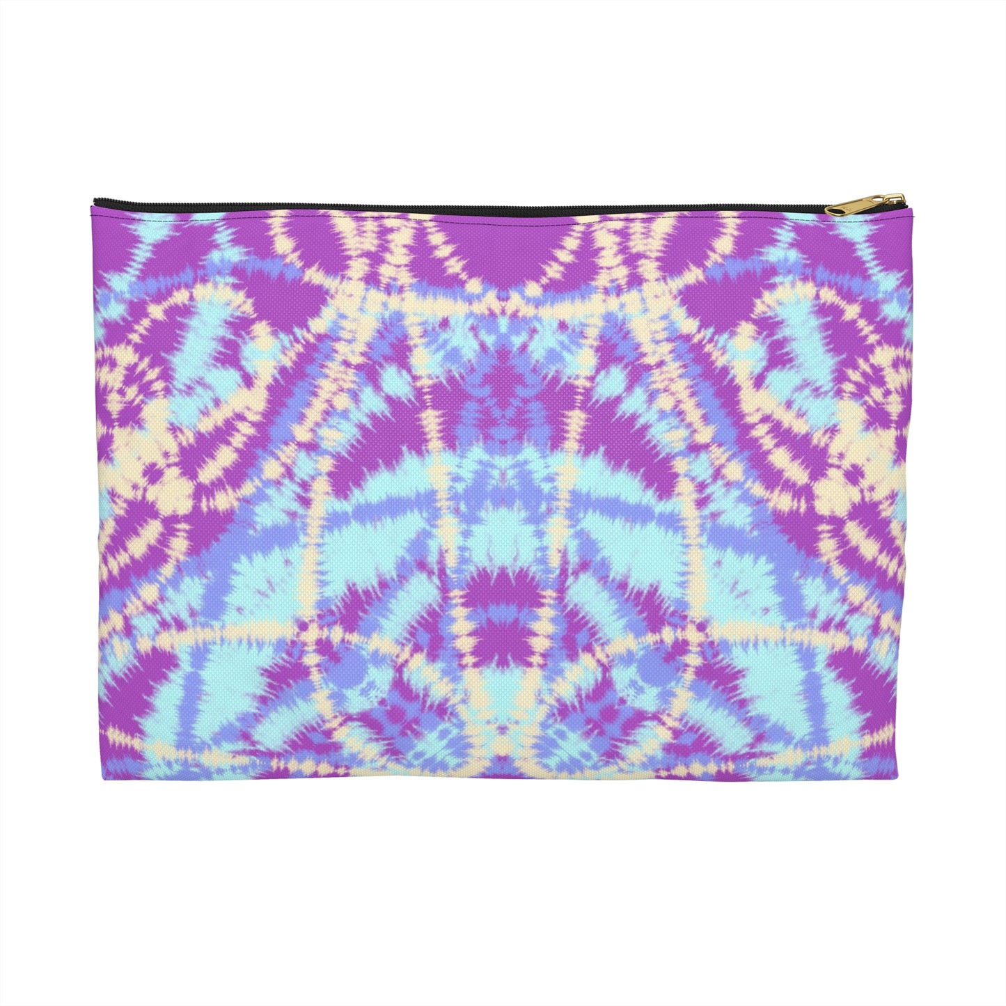 Blue and Purple Tie Dye-  Accessory Pouch / Makeup Case / Travel Pouch / Pencil Case / Art Case