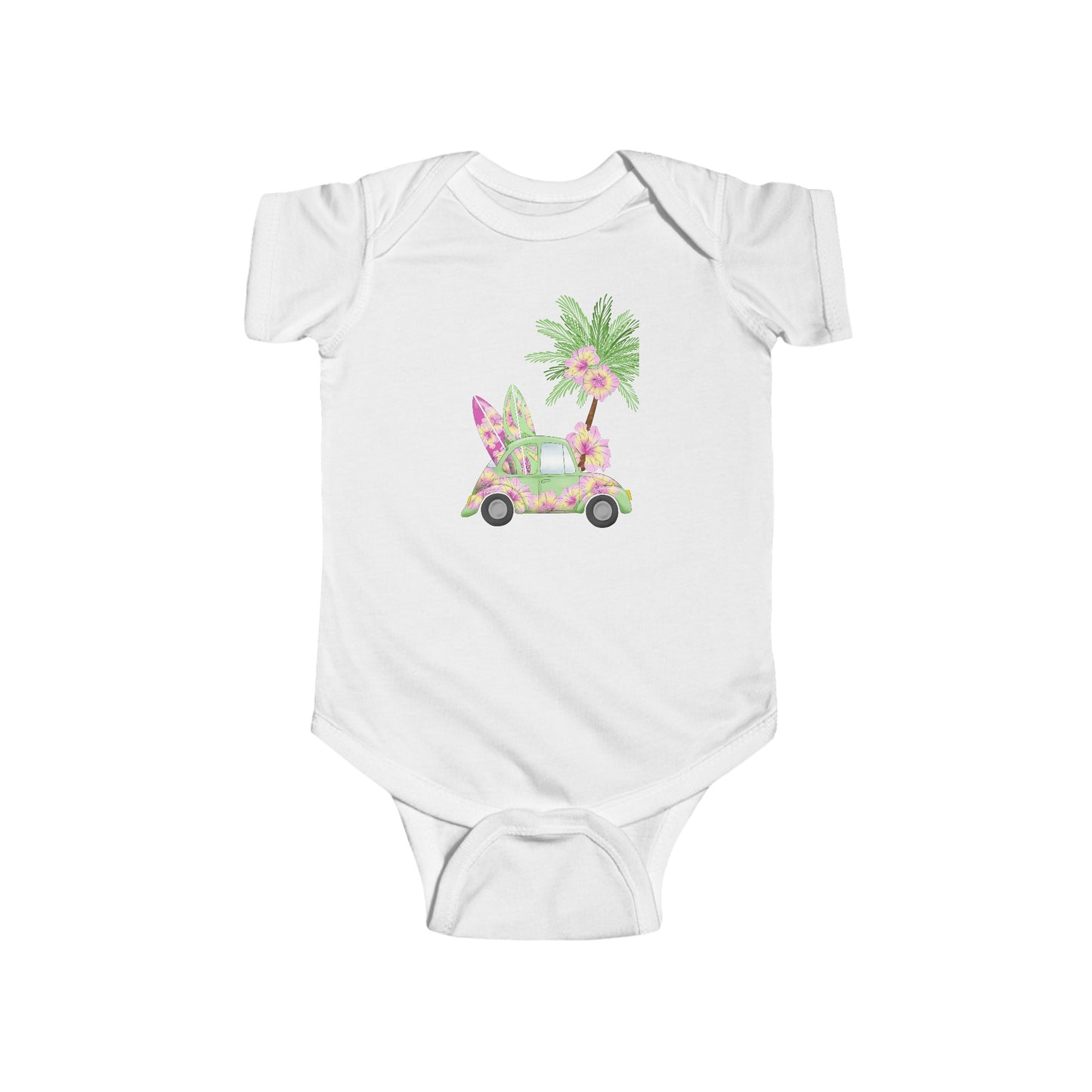 Surf's Up Green - Infant Fine Jersey Bodysuit