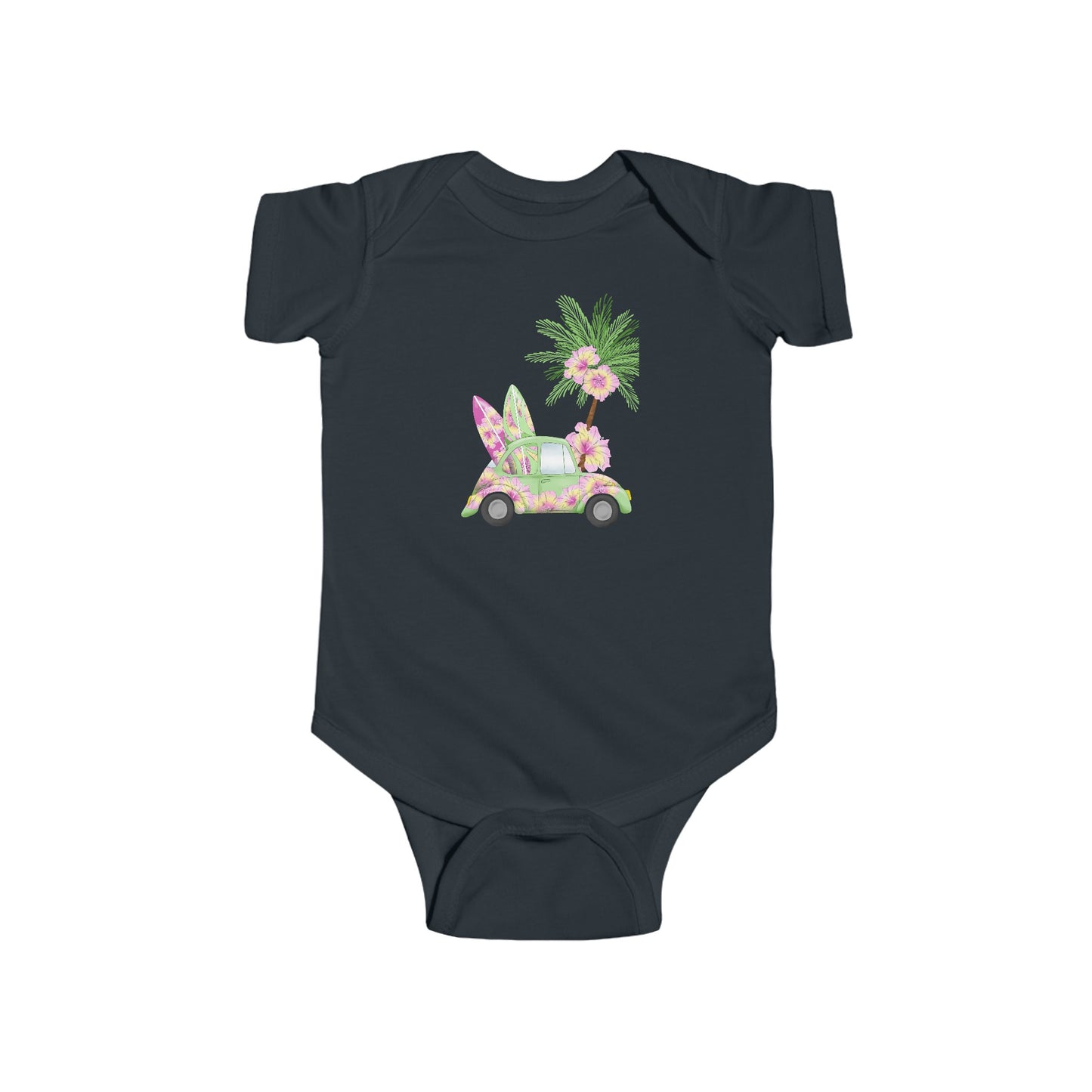 Surf's Up Green - Infant Fine Jersey Bodysuit