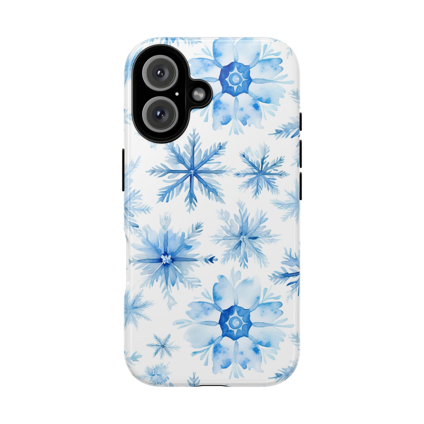 iPhone 16 and iPhone 15 Series - Watercolor Snowflakes - Tough Phone Cases
