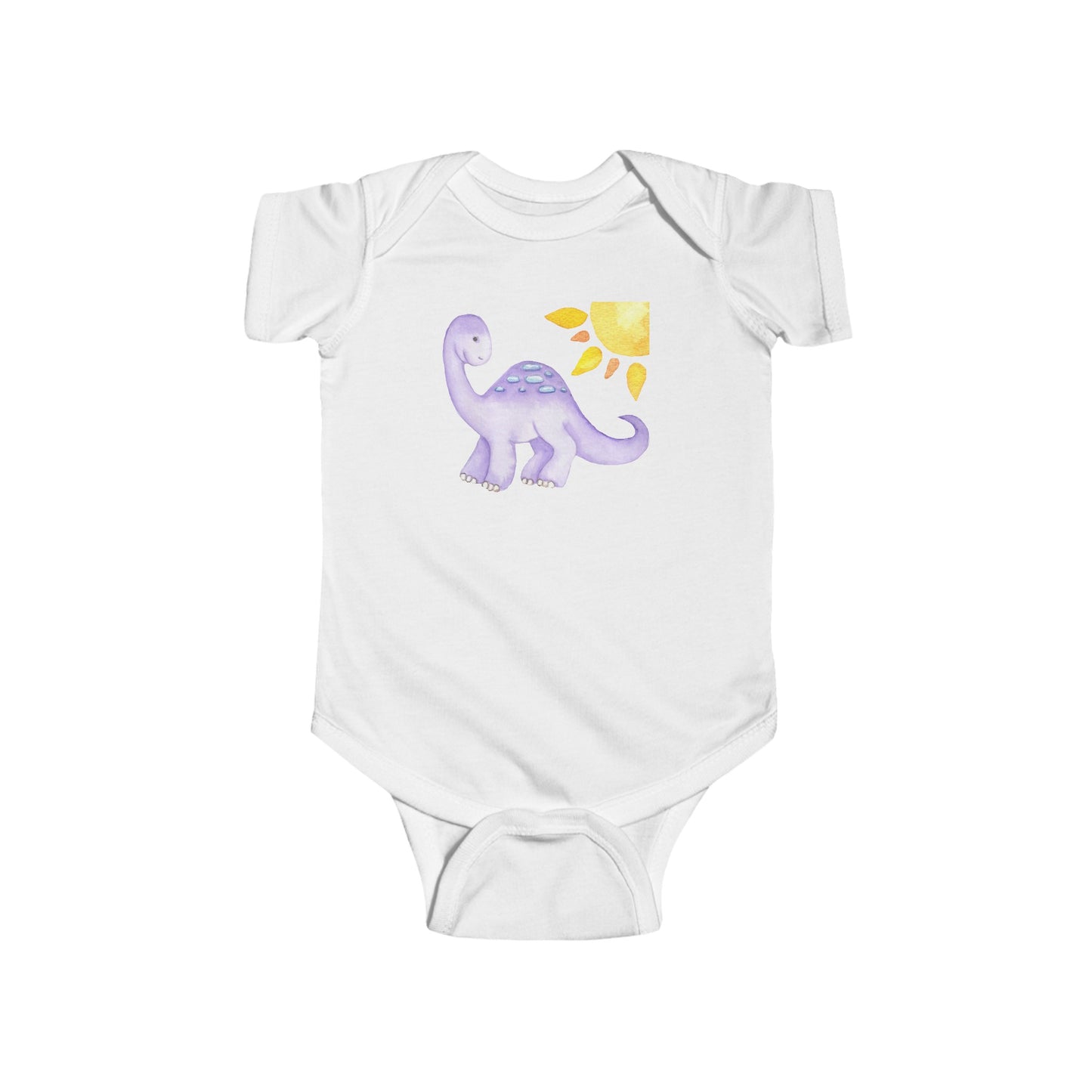 Purple Brachiosaurus Dinosaur - Infant Fine Jersey Bodysuit