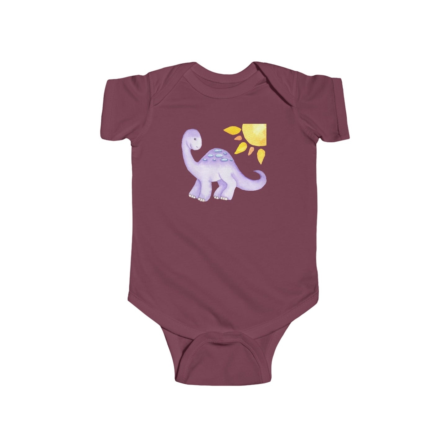 Purple Brachiosaurus Dinosaur - Infant Fine Jersey Bodysuit