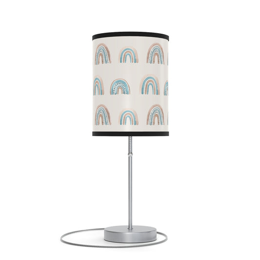Blue Boho Rainbow Pattern 3 - Lamp on a Stand, US|CA plug