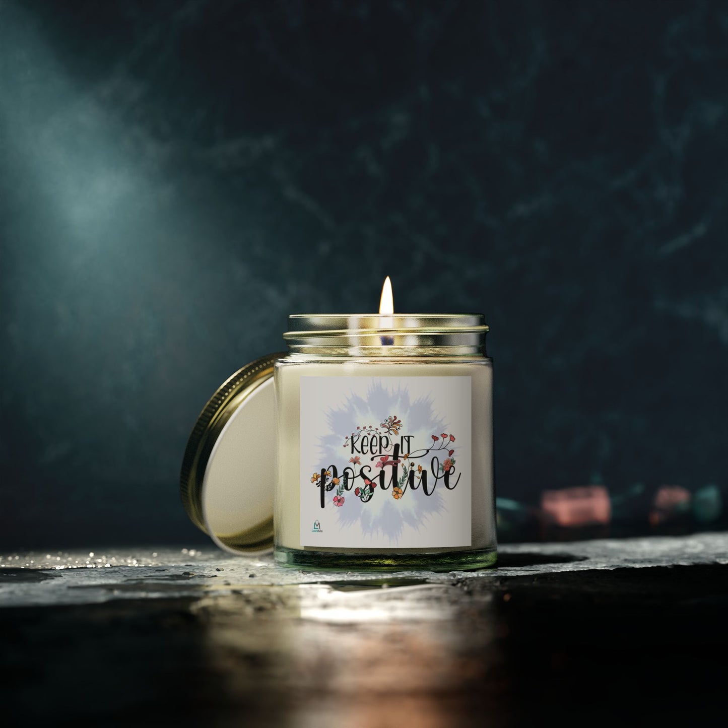 Keep it Positive - Motivational Scented Candle - Coconut Apricot Wax (4oz, 9oz)