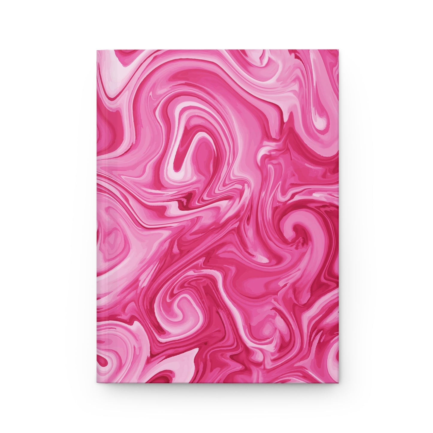 Bright Pink Marble - Hardcover Lined Journal Matte