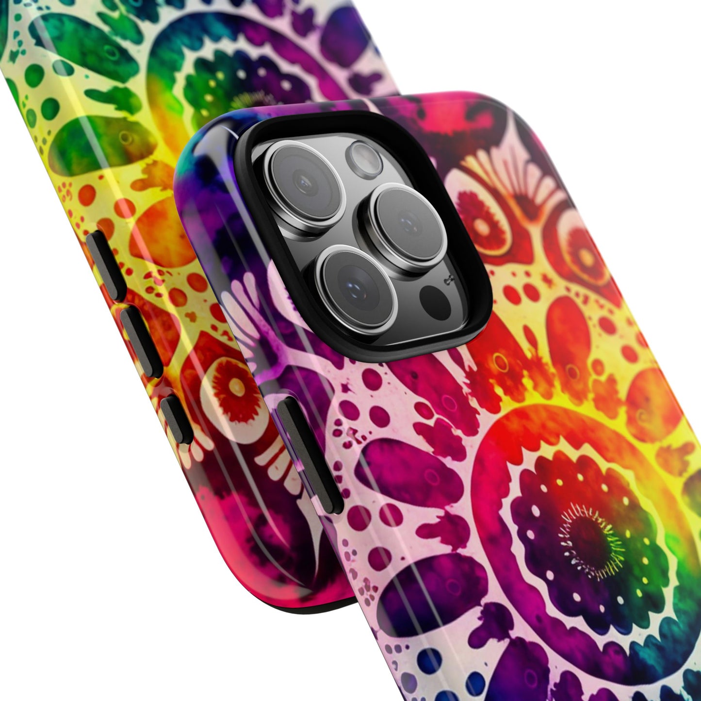 iPhone 16 and iPhone 15 Series - Rainbow Tie Dye - Tough Phone Cases