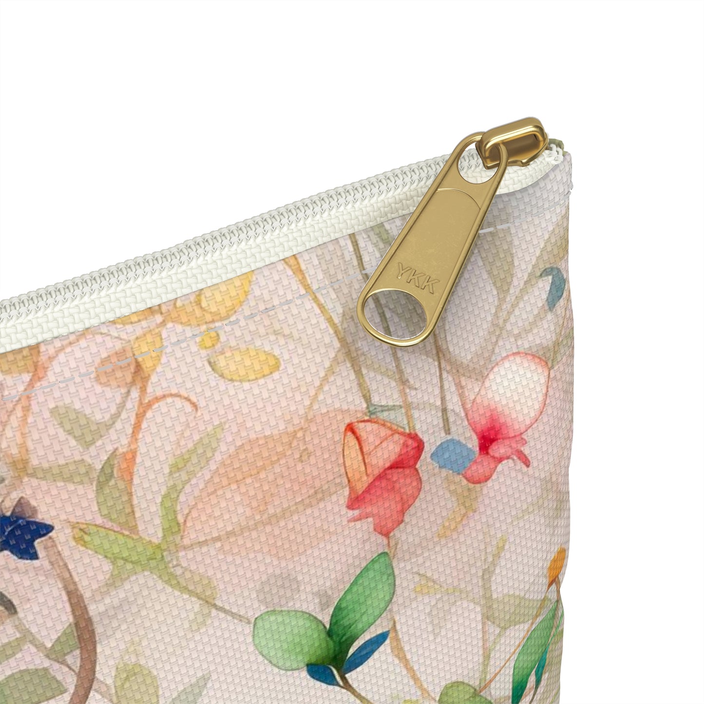 Watercolor Flowers - Accessory Pouch / Makeup Bag / Travel Case