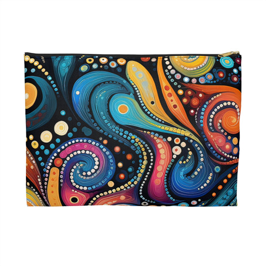 Amazing Colorful Psychedelic Swirls 1.9 - Accessory Pouch / Makeup Case / Travel Pouch / Pencil Case / Art Case