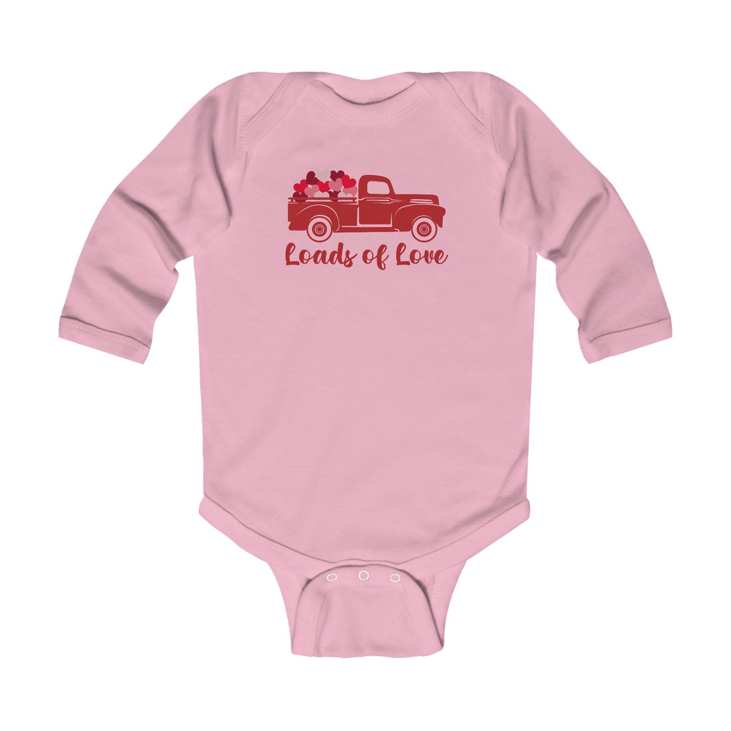 Loads of Love - Truck Filled with Hearts - Infant Long Sleeve Bodysuit