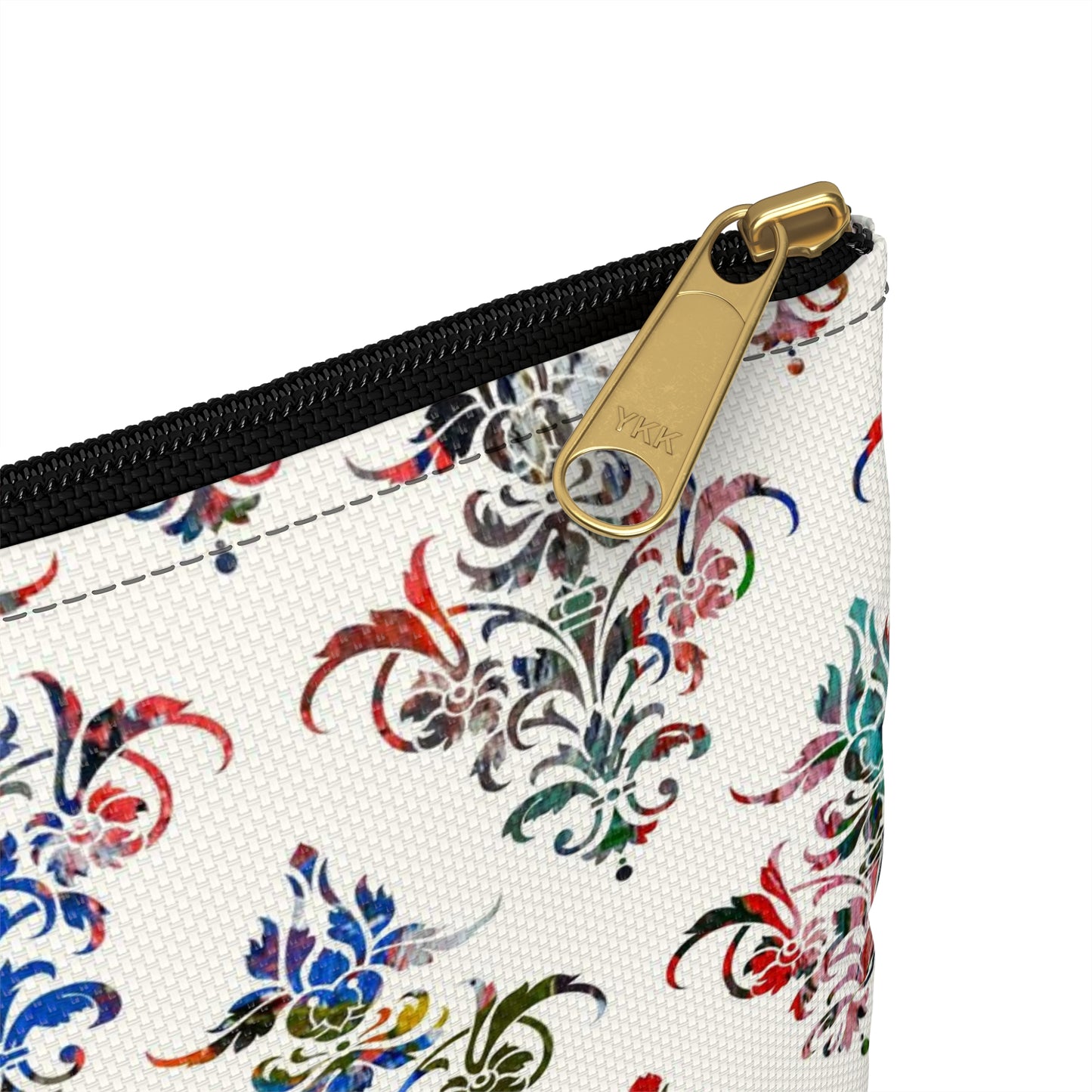 Rainbow Damask - Accessory Pouch / Makeup Case / Travel Pouch / Pencil Case / Art Case