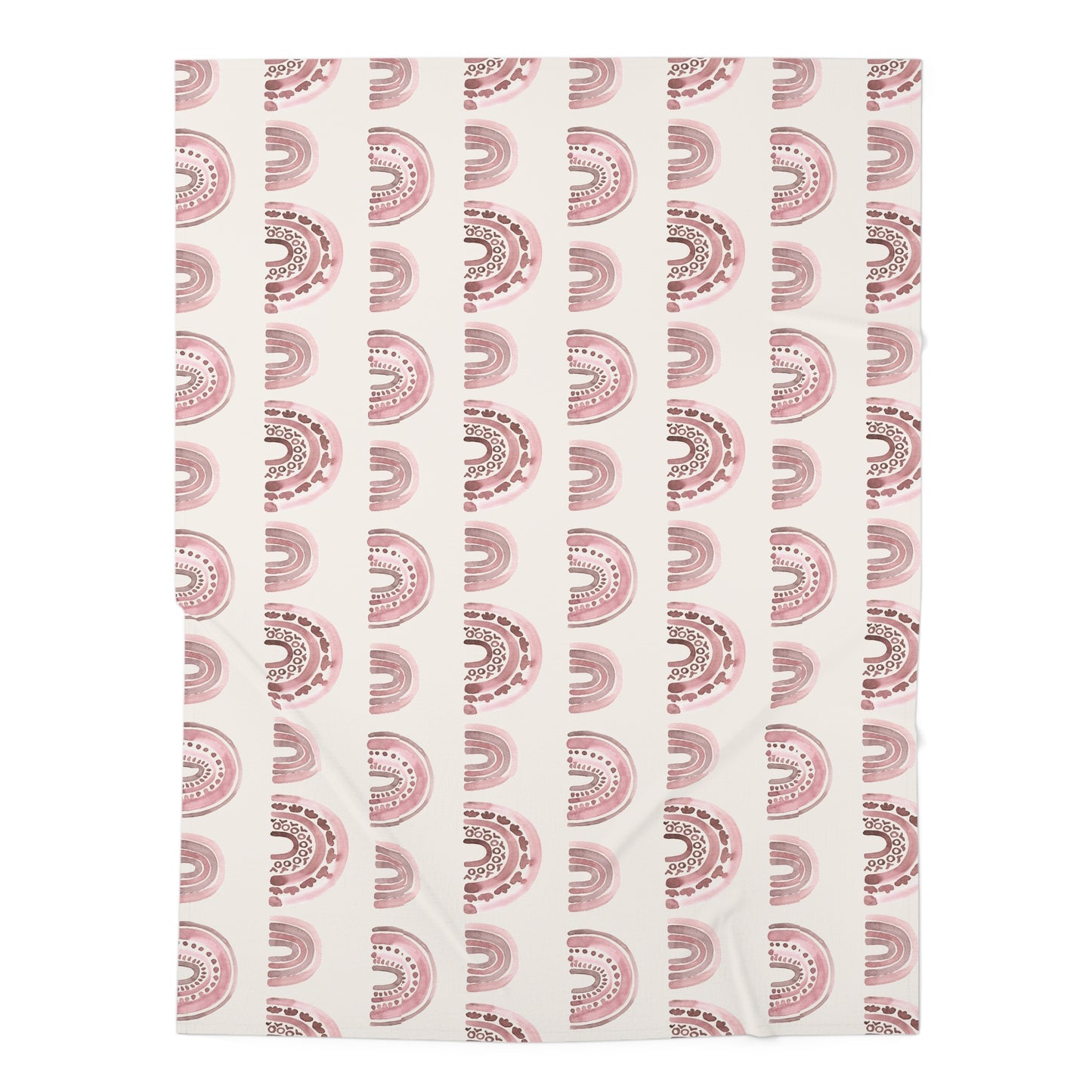 Pink Boho Rainbow Pattern 3 - Baby Swaddle Blanket