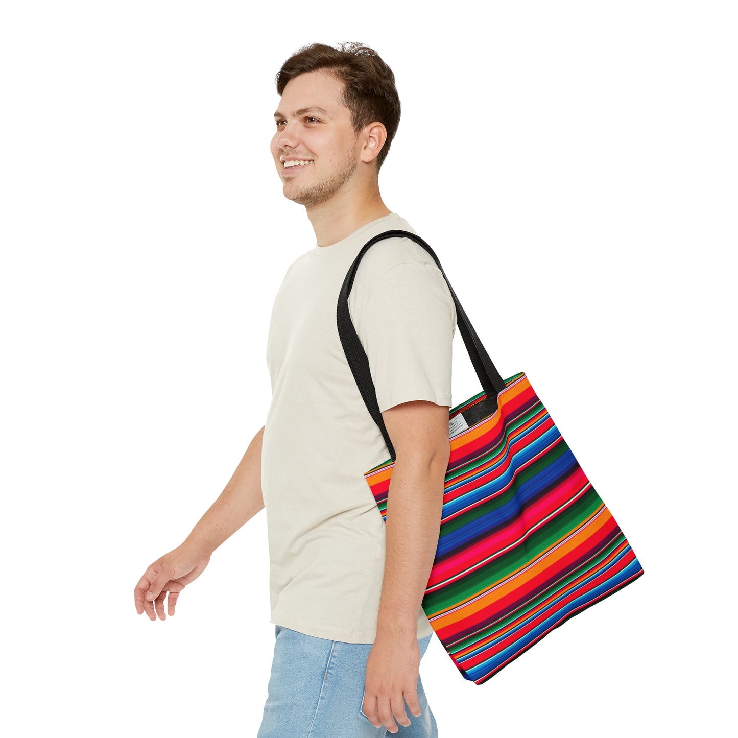 Multicolor Striped 33 - Practical, high-quality Tote Bag