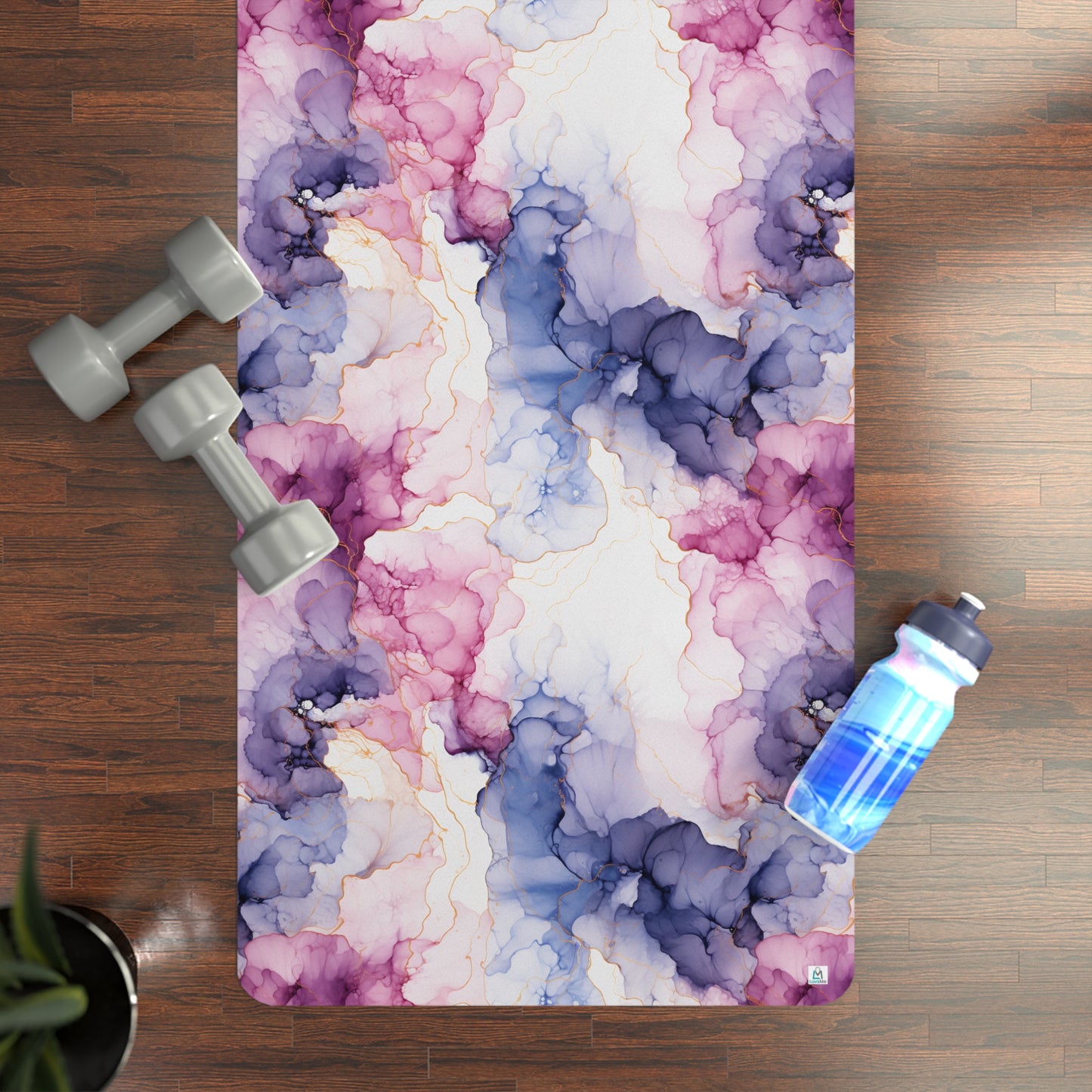 Beautiful Purple Watercolor 10 - Rubber Yoga Mat
