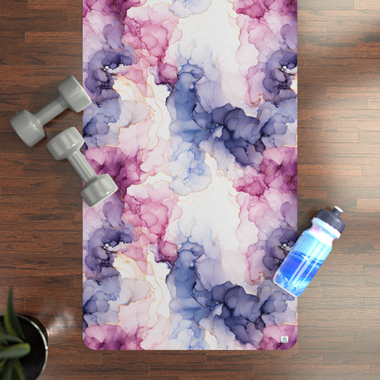 Beautiful Purple Watercolor 10 - Rubber Yoga Mat
