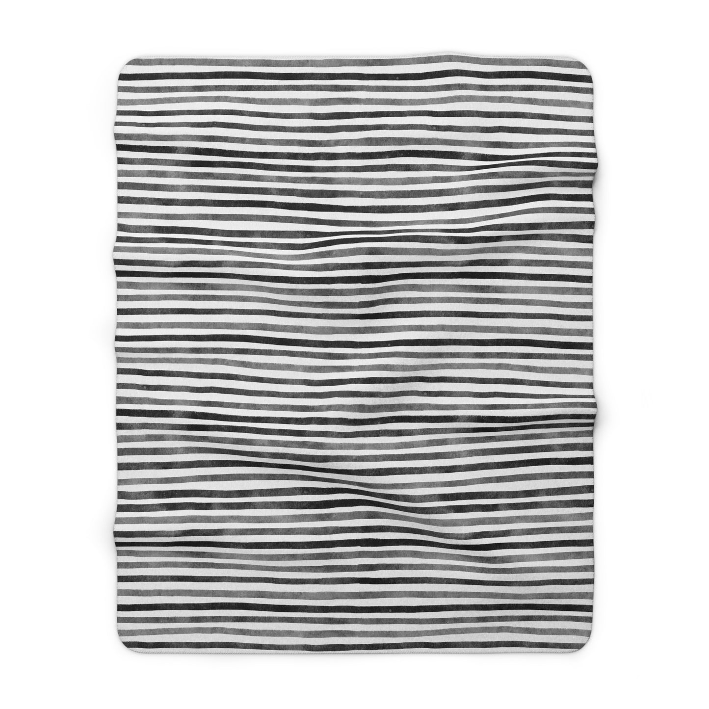 Black Watercolor 2 - Sherpa Fleece Blanket