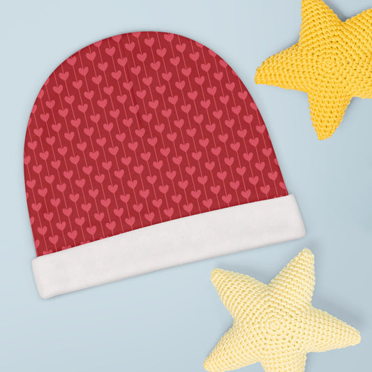 Red Hearts - Super Cute - Baby Beanie