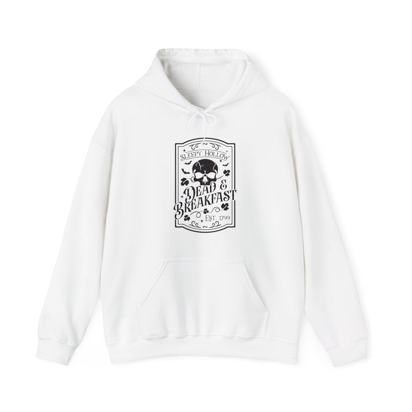 Halloween - Sleepy Hollow Dead & Breakfast Est 1799 - Skull - Trick or Treat - Vintage - Unisex Heavy Blend™ Hooded Sweatshirt