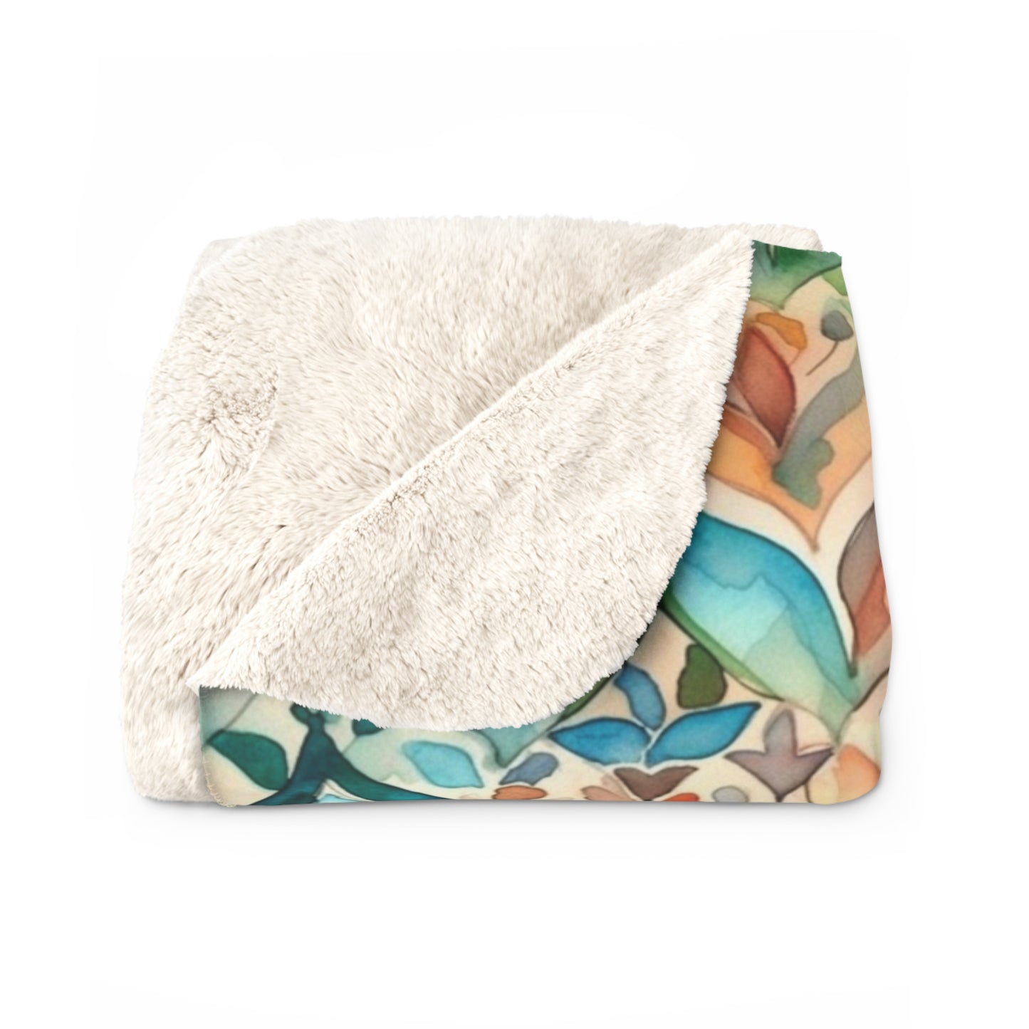 Beautiful, Cozy, Soft - Amazing Watercolor Multi 5 - Sherpa Fleece Blanket