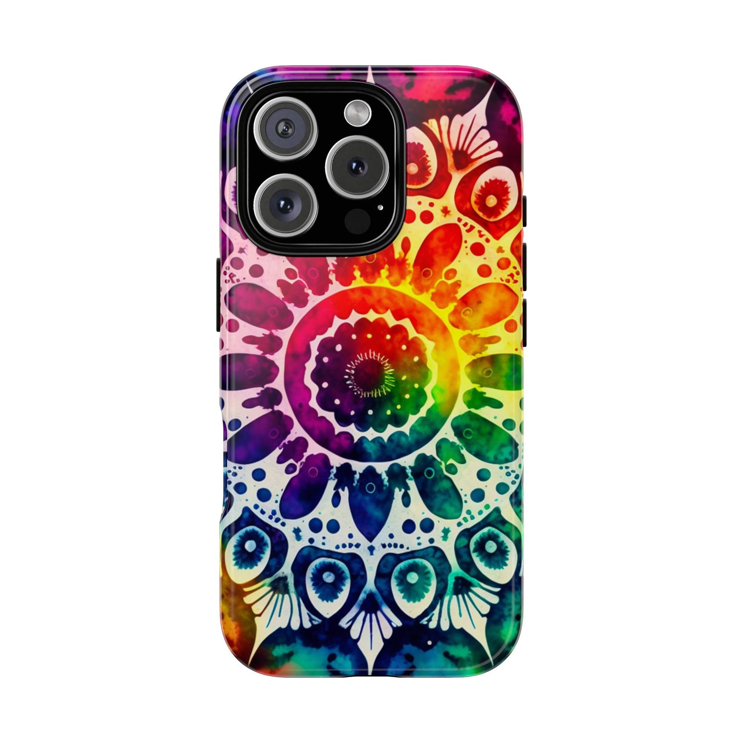 iPhone 16 and iPhone 15 Series - Rainbow Tie Dye - Tough Phone Cases