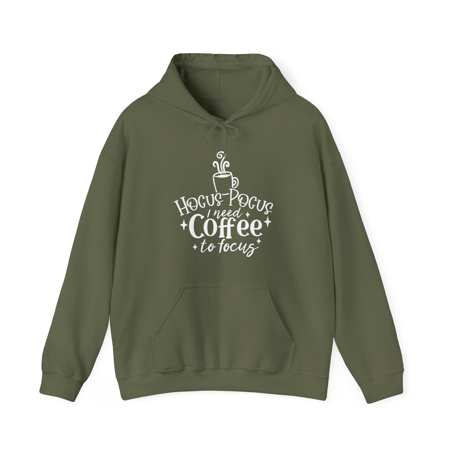 Halloween - Hocus Pocus I Need Coffee to Focus - Unisex Heavy Blend Hooded Sweatshirt