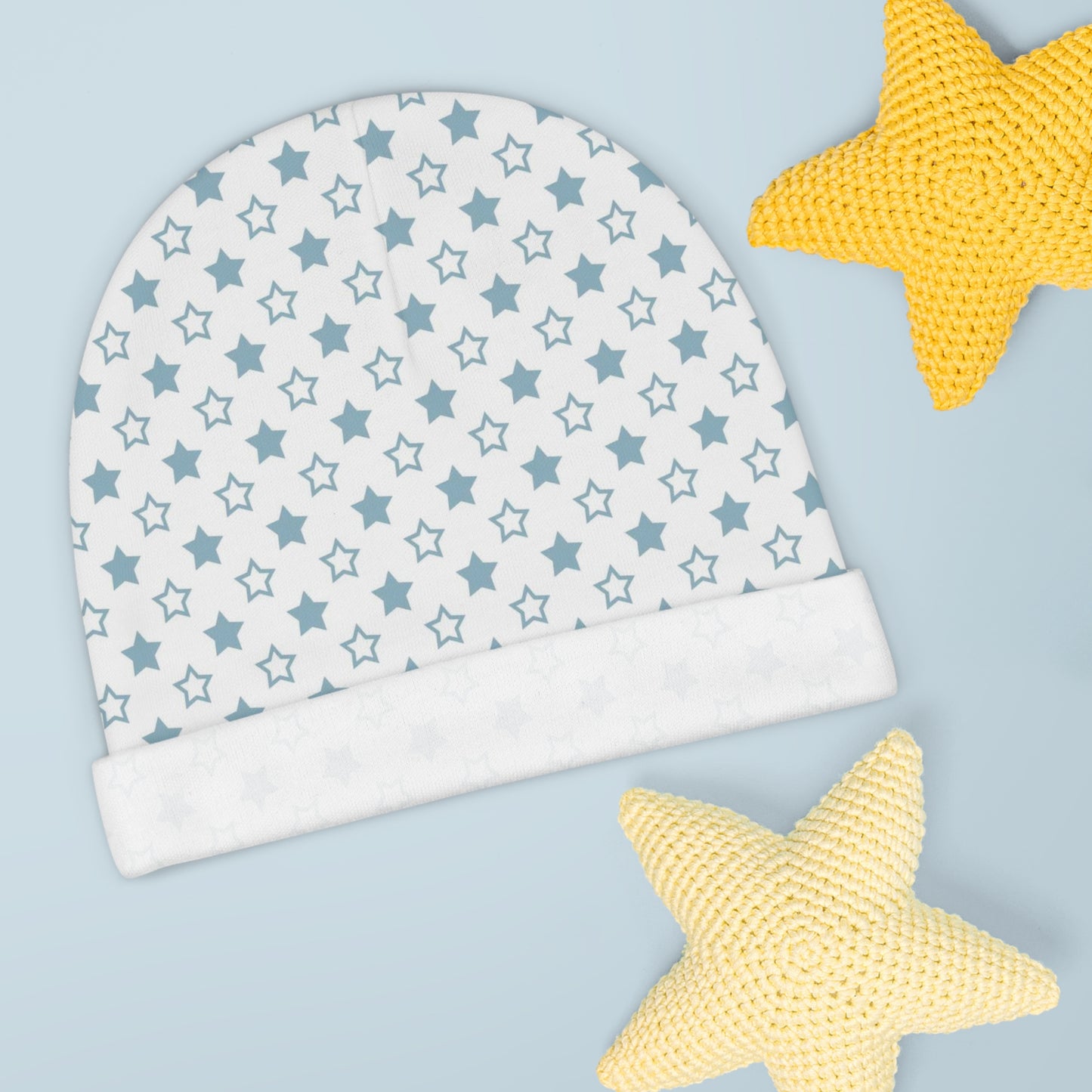 Blue and White Stars - Super Cute - Baby Beanie