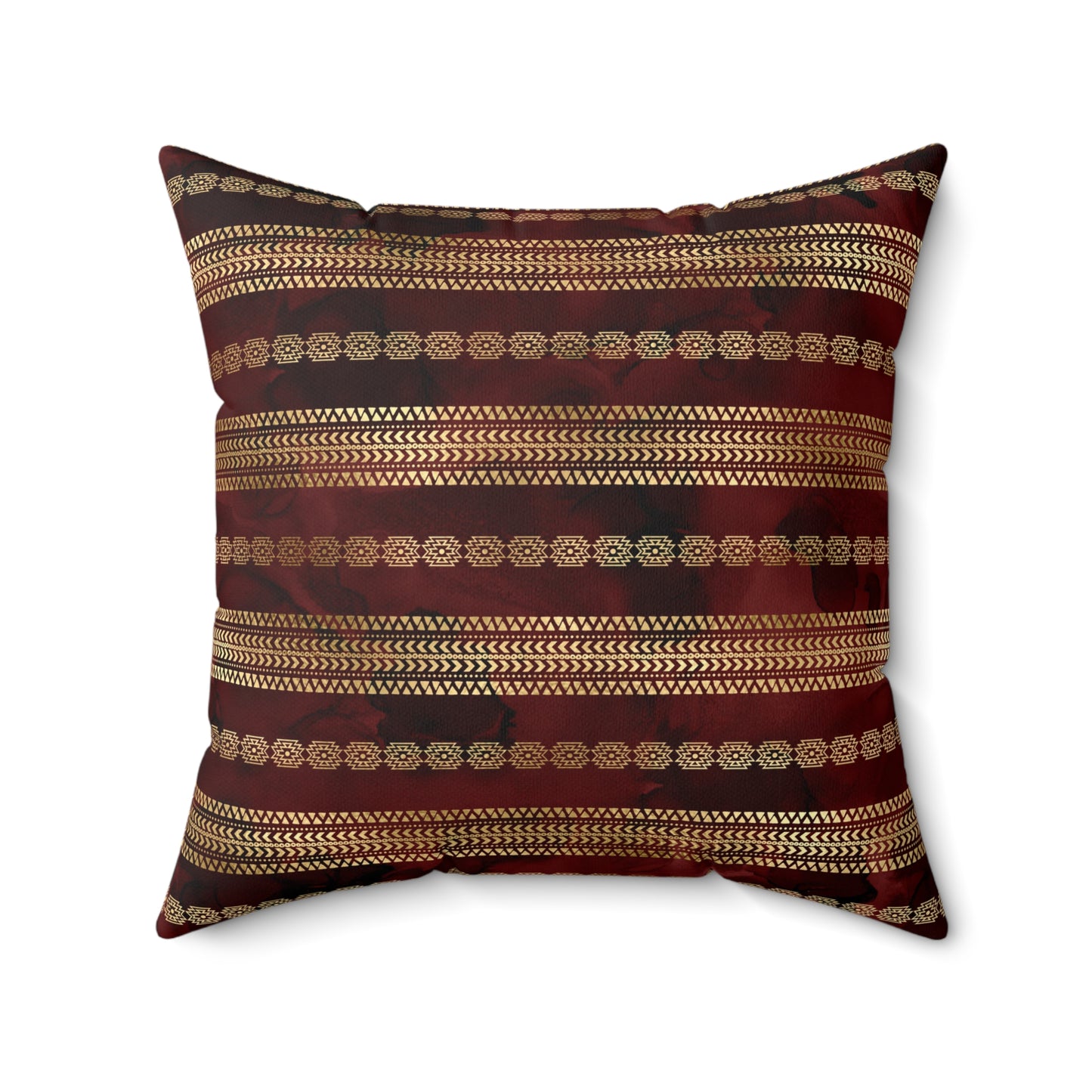 Scarlett and Gold Boho Pattern 0 - Faux Suede Square Pillow